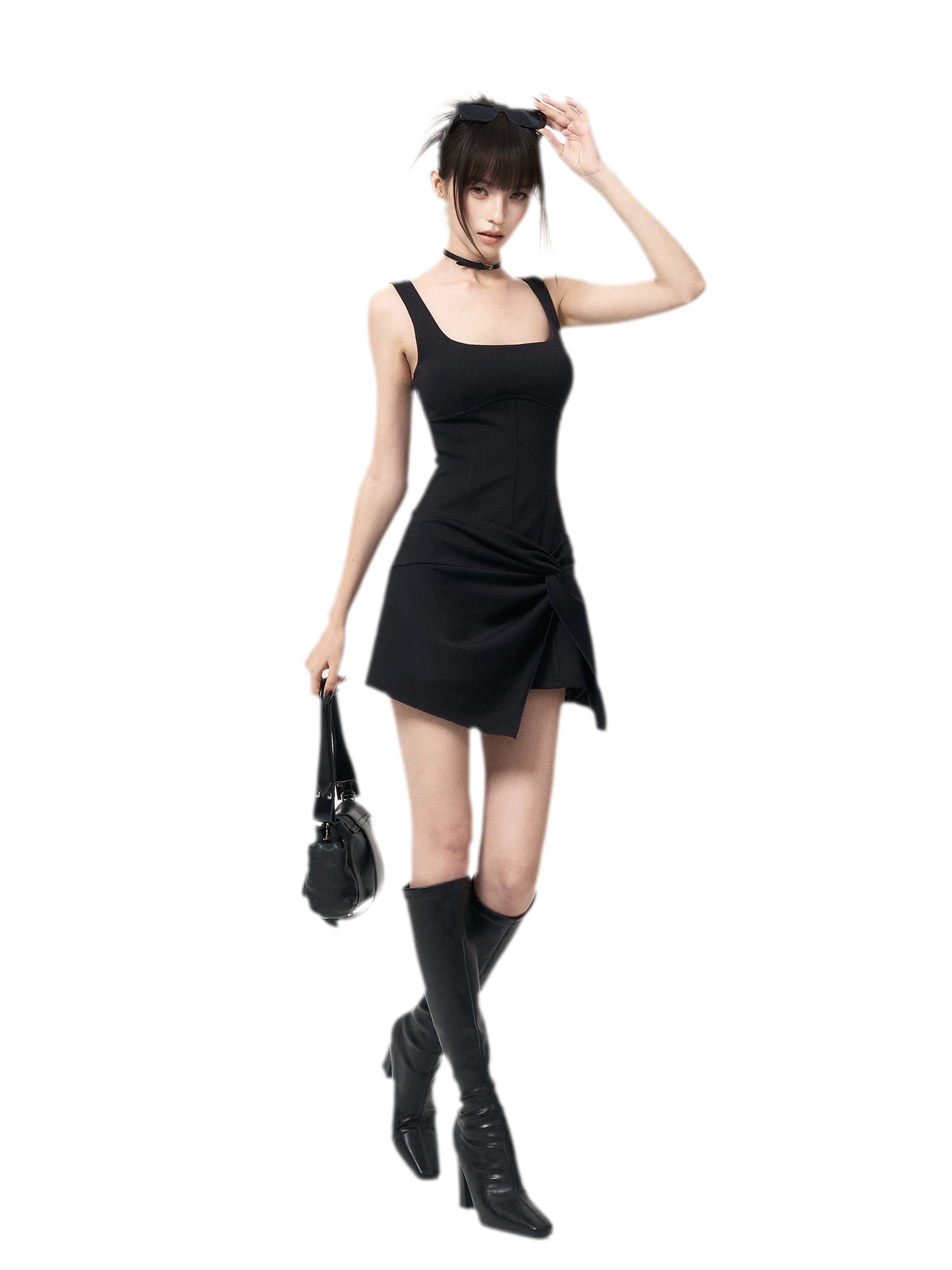 Knotted Knit Midi Dress