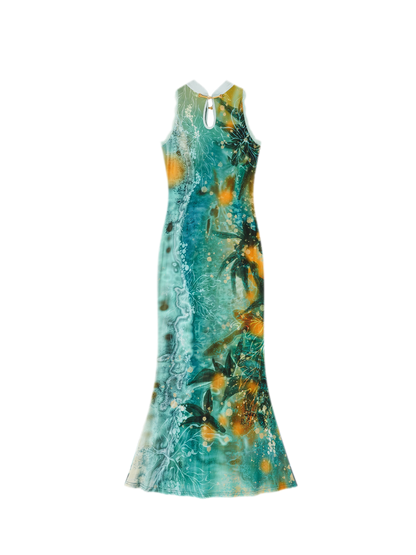 Reversible Fishtail Qipao Dress