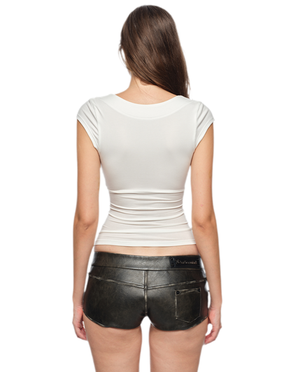 V-Neck Logo Slim T-Shirt
