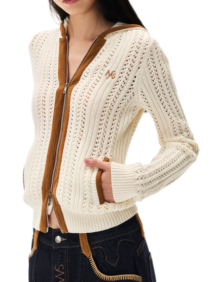 Cable Knit Hooded Sweater