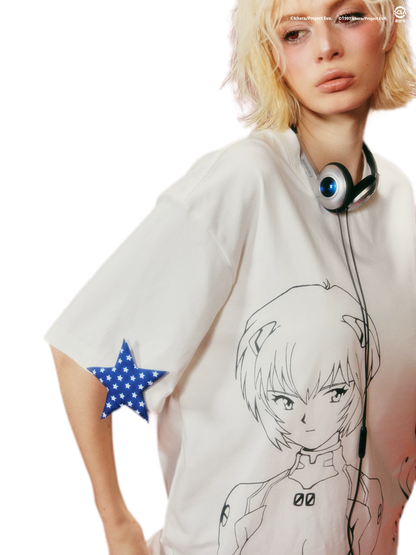 Water-Based Line-Art Graphic T-Shirt