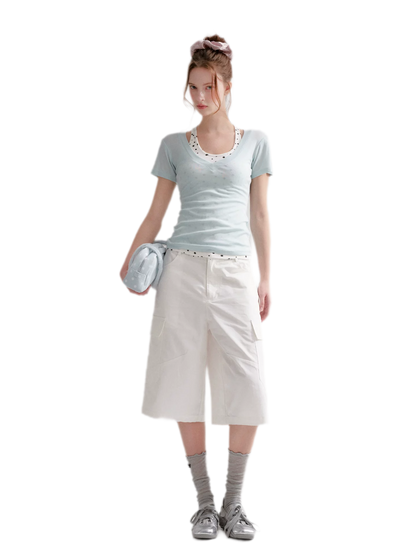 Polka Dot Cargo Jeans
