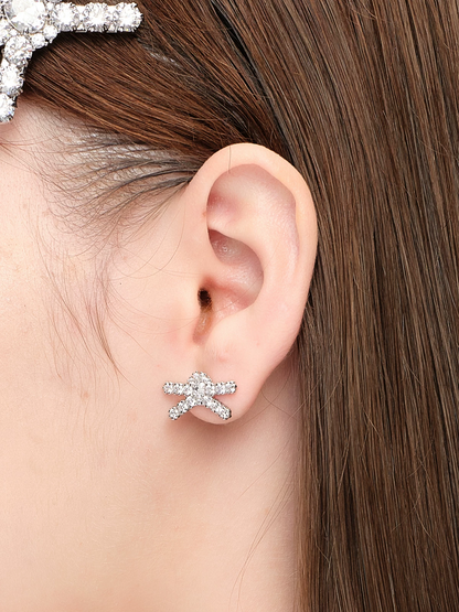Gemstone Butterfly Bow Earrings