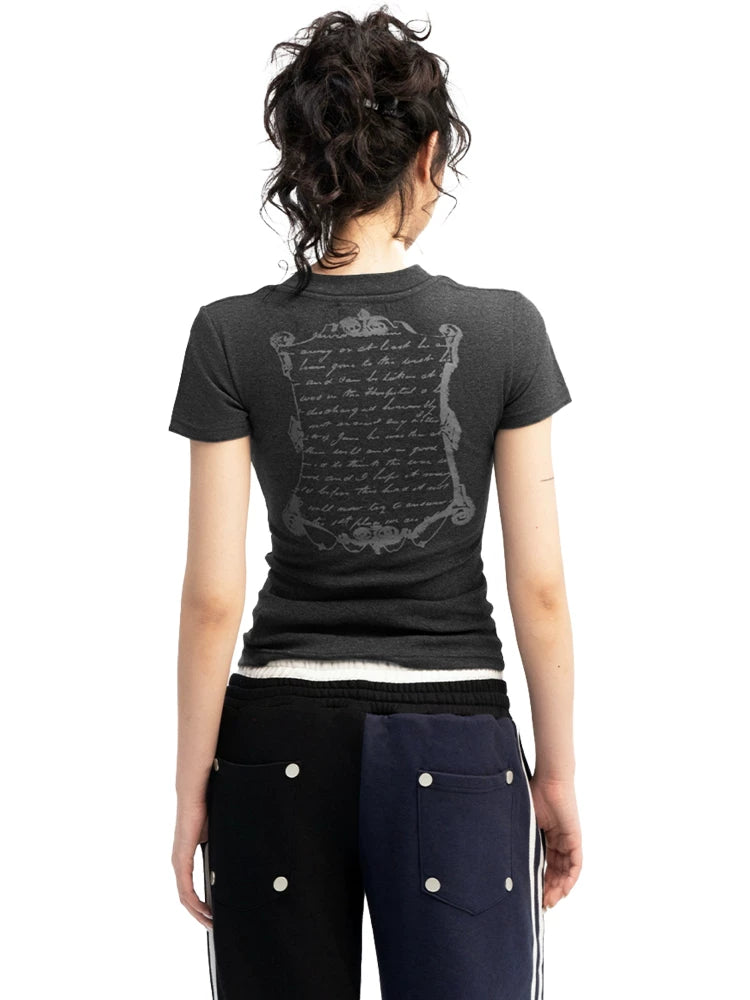 Printed Slim Fit V-Neck T-Shirt