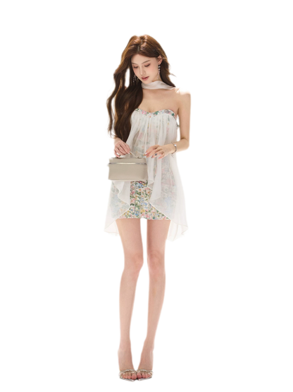 Spring Meadow Chiffon Dress