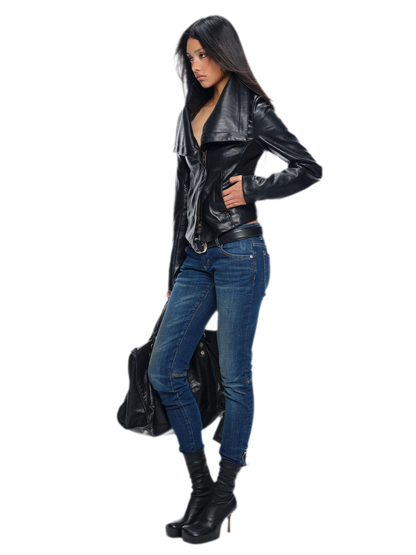 Distressed Low-Rise Slim Jeans