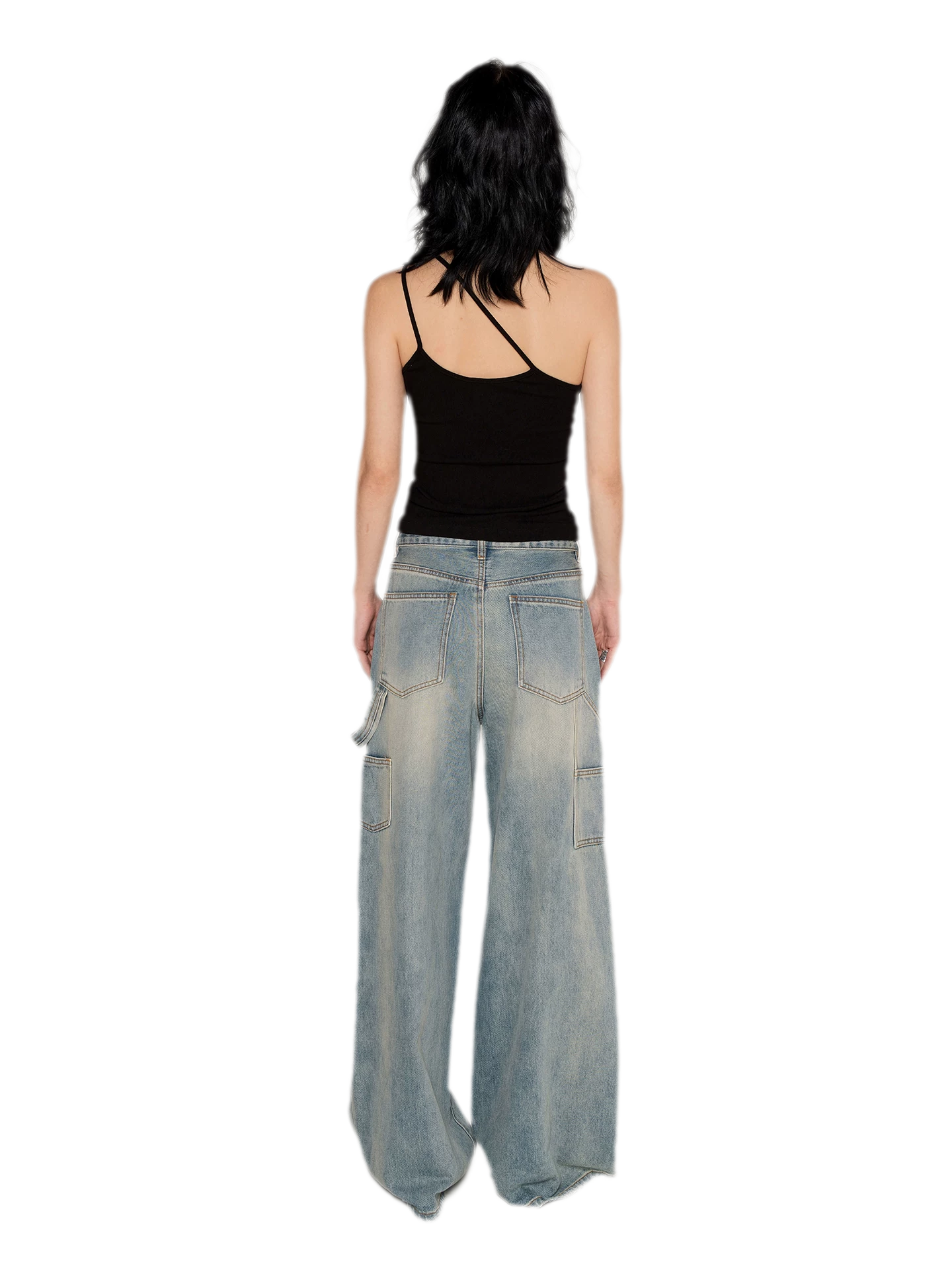Strap Asymmetric Knit Cami