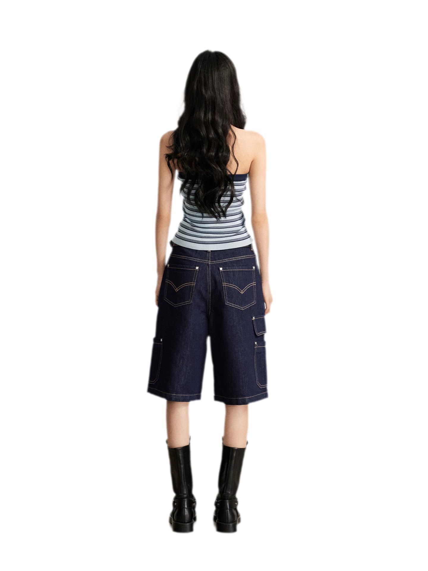 Wide-Leg Cargo Shorts