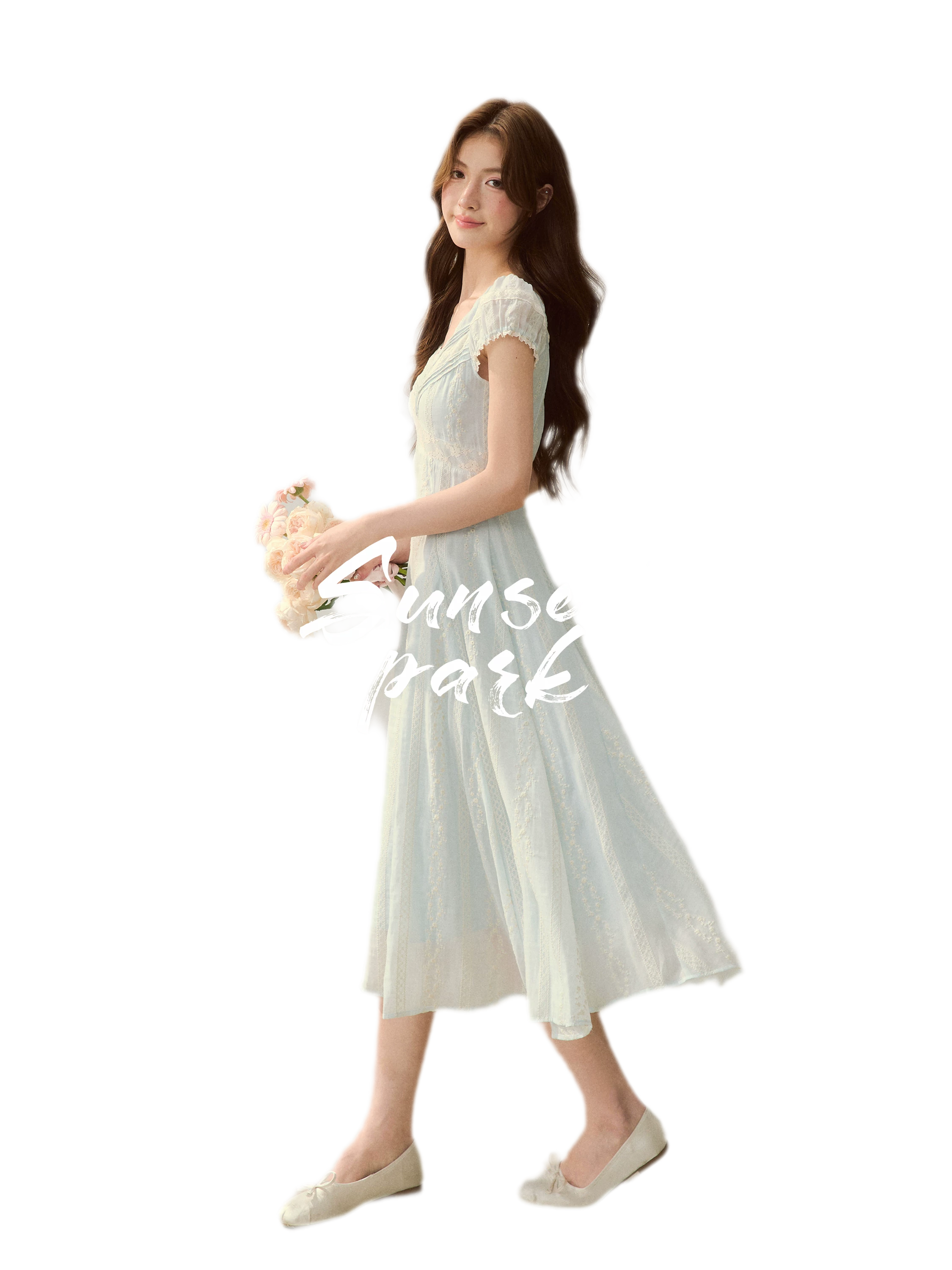 Embroidered Waist Dress