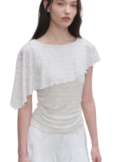 Jacquard Cape Top