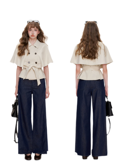 Lyocell Cotton Cape Jacket