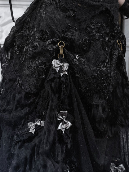 Gothic Bustle Train Skirt