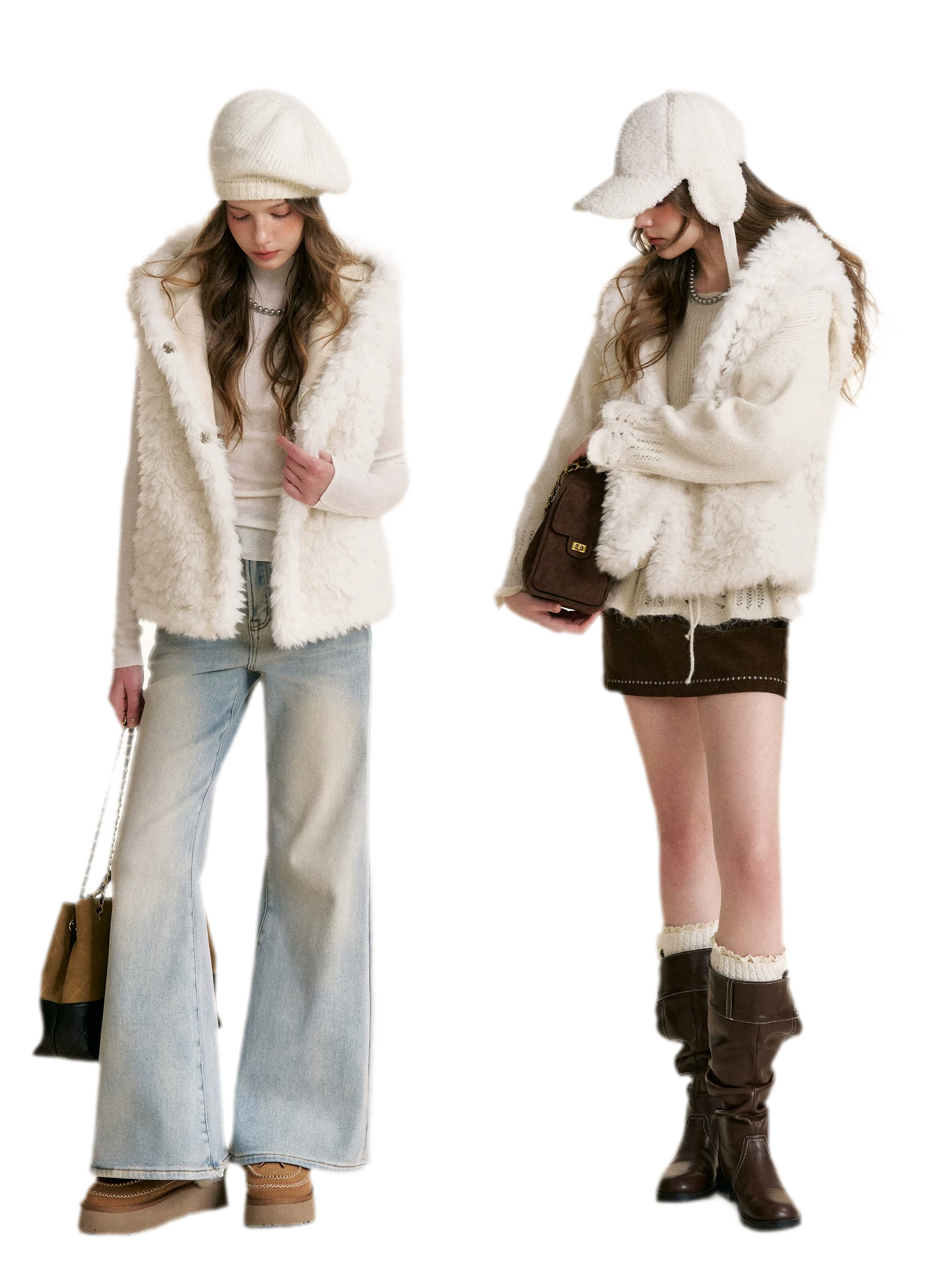 Bear Fleece Hooded Vest