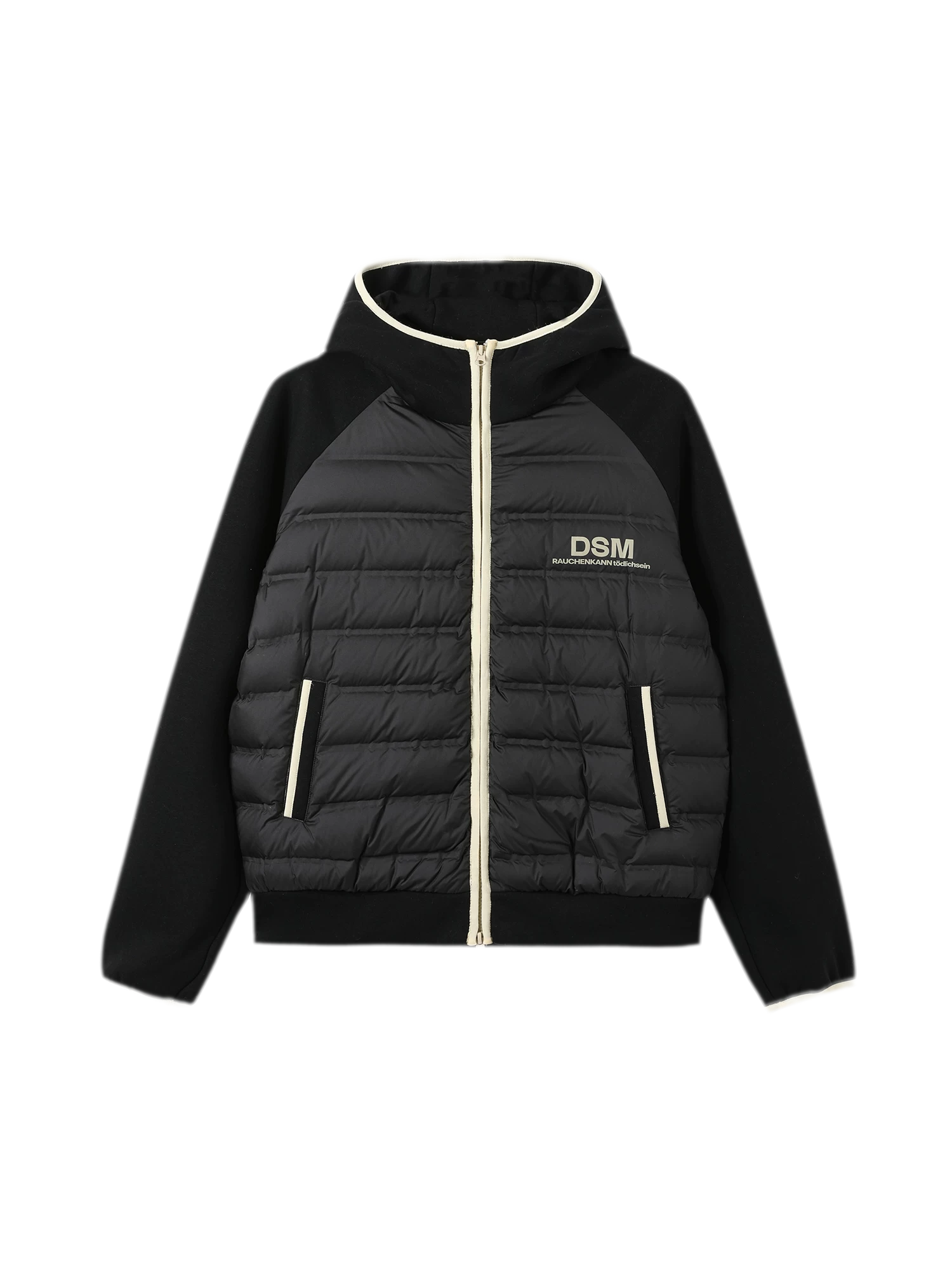 Contrast-Bound Cropped Down Jacket