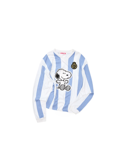Retro Embroidered Striped T-Shirt