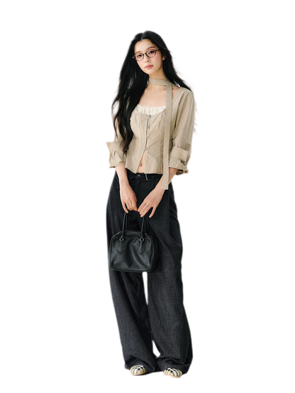 Halter Scarf Shirt Blouse