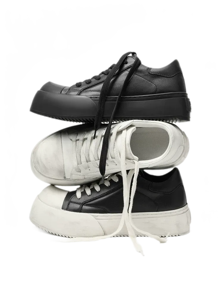 Leather Jumbo Platform Sneakers