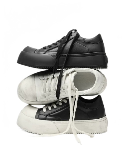 Leather Jumbo Platform Sneakers