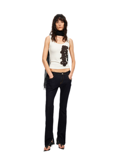 Lenzing Wool Embroidered Tank