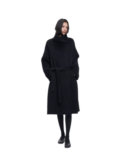 Double-Faced Wool Belted Coat