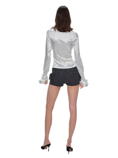 Striped Chain Detail Shirt