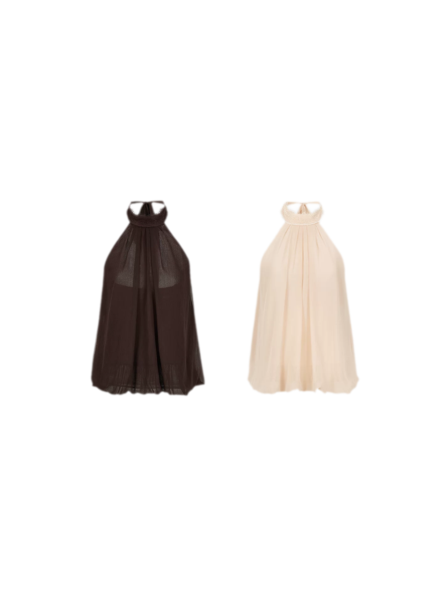 Sleeveless Chiffon Tie-Neck Waist Shirt