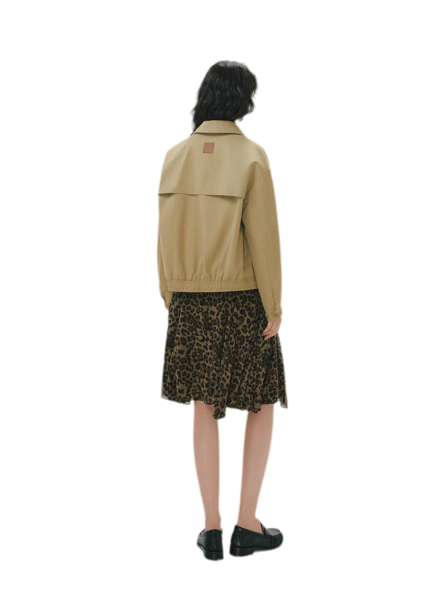 Pleated Collar Utility Jacket