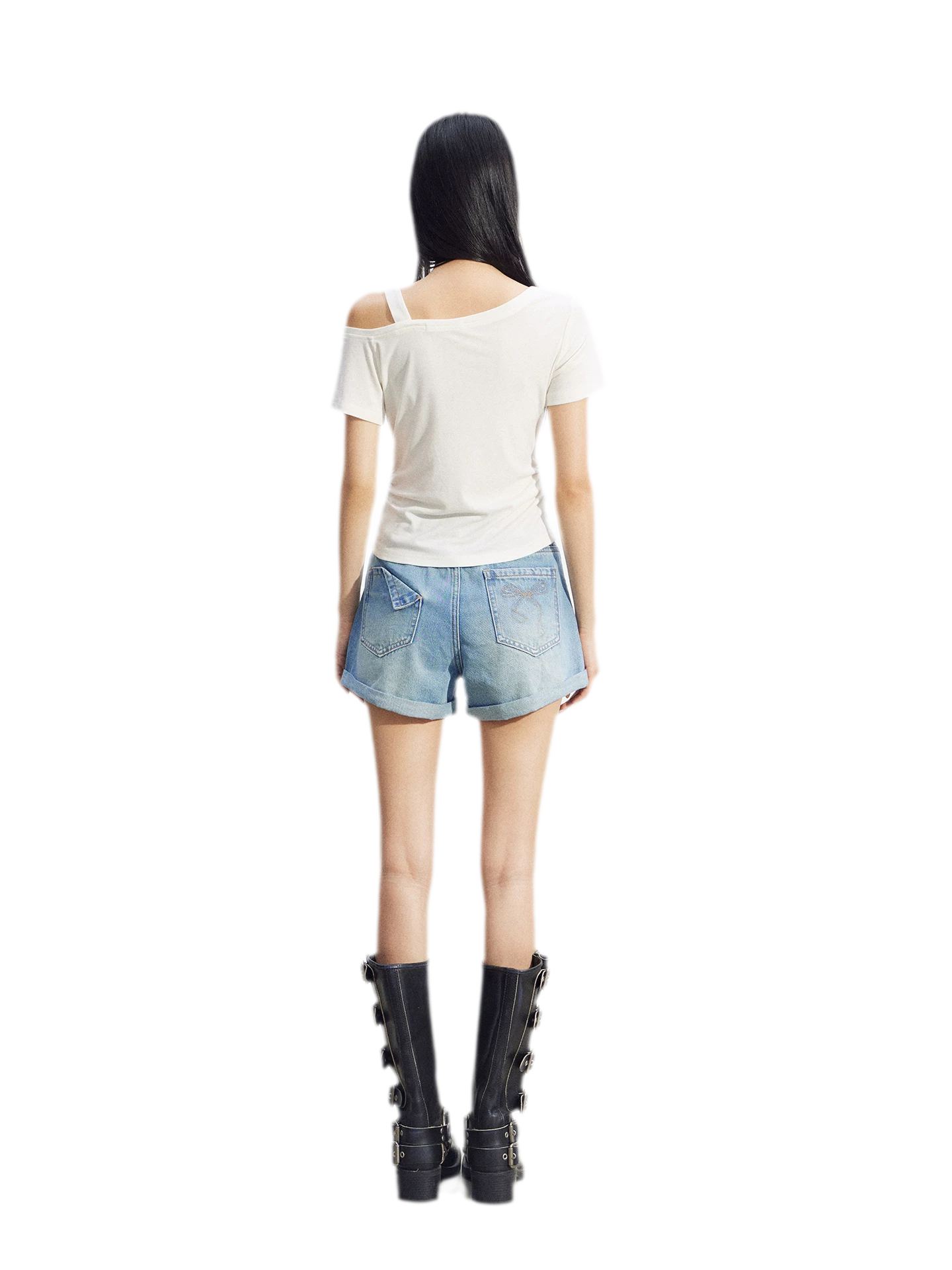 One-Shoulder Butterfly Tee