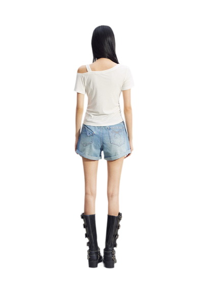 One-Shoulder Butterfly Tee