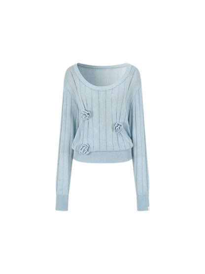 Asymmetric Flower Knit