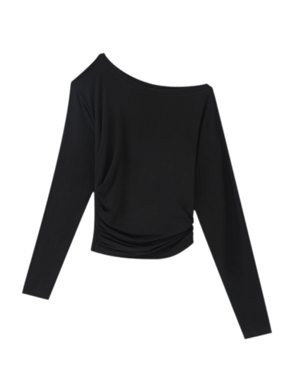 Lyocell Off-Shoulder Cropped Top