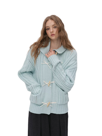 Cable Knit Cropped Cardigan