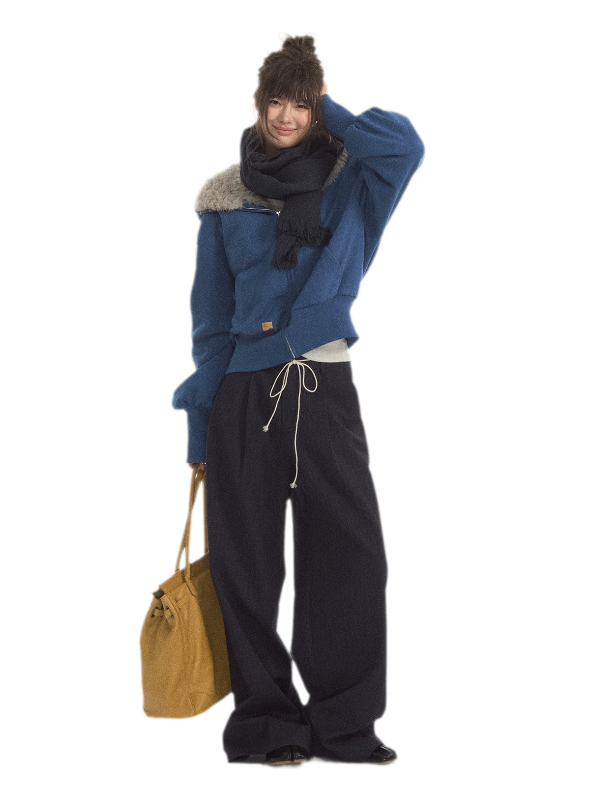 Fuzzy Hooded Cropped Puffer Jacket