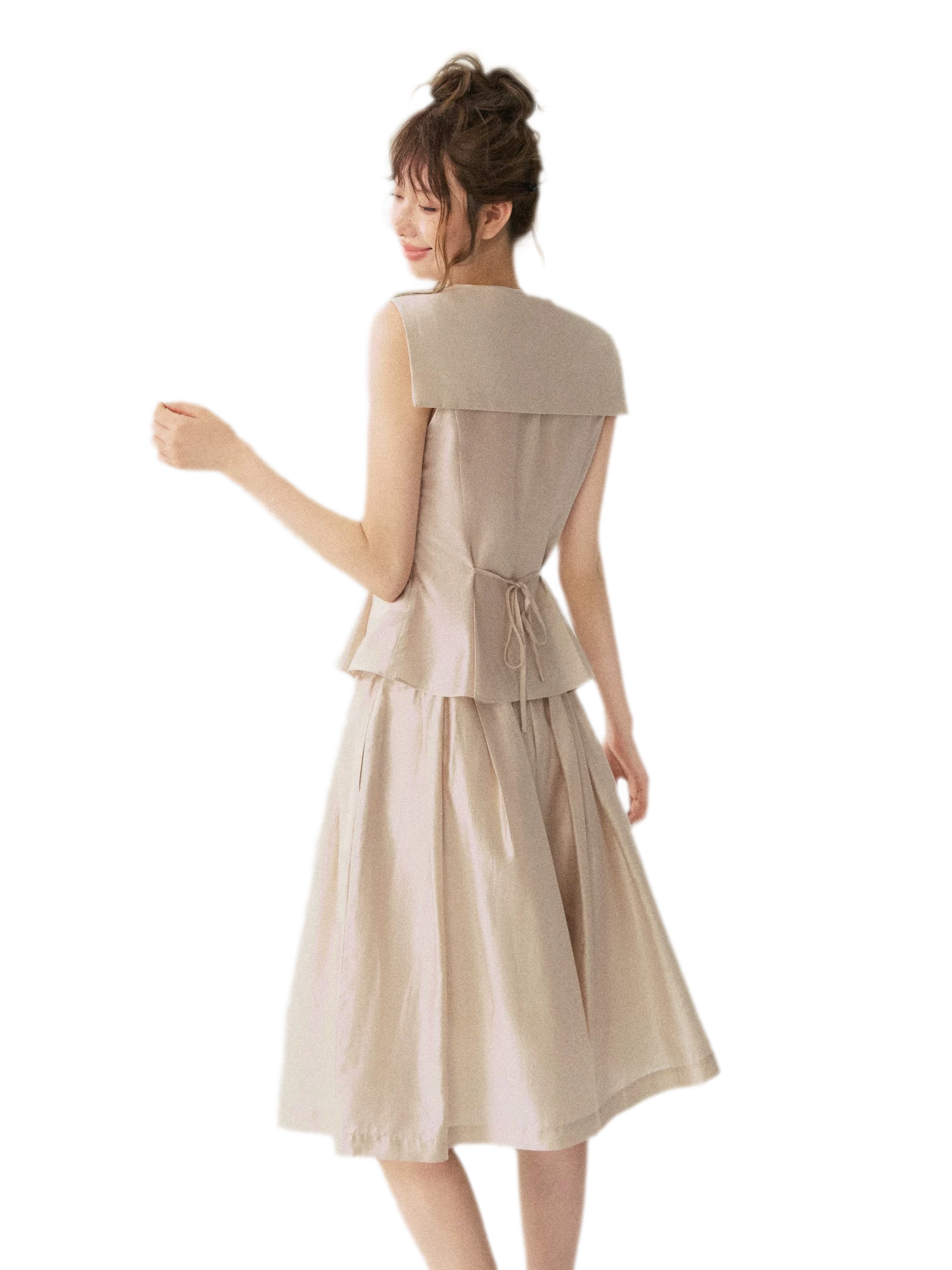 Sailor Collar Blouse Culottes