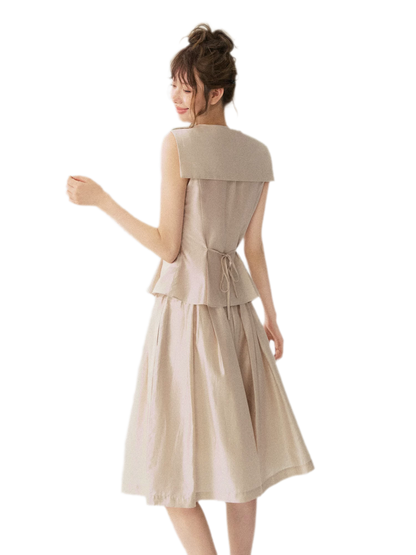 Sailor Collar Blouse Culottes