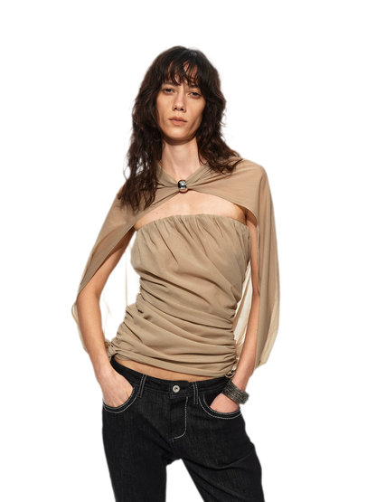 Cape Layer Bustier Top