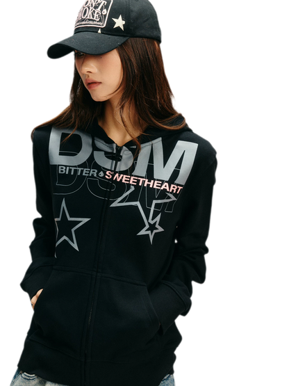 Loopback Fitted Zip-Up Hoodie