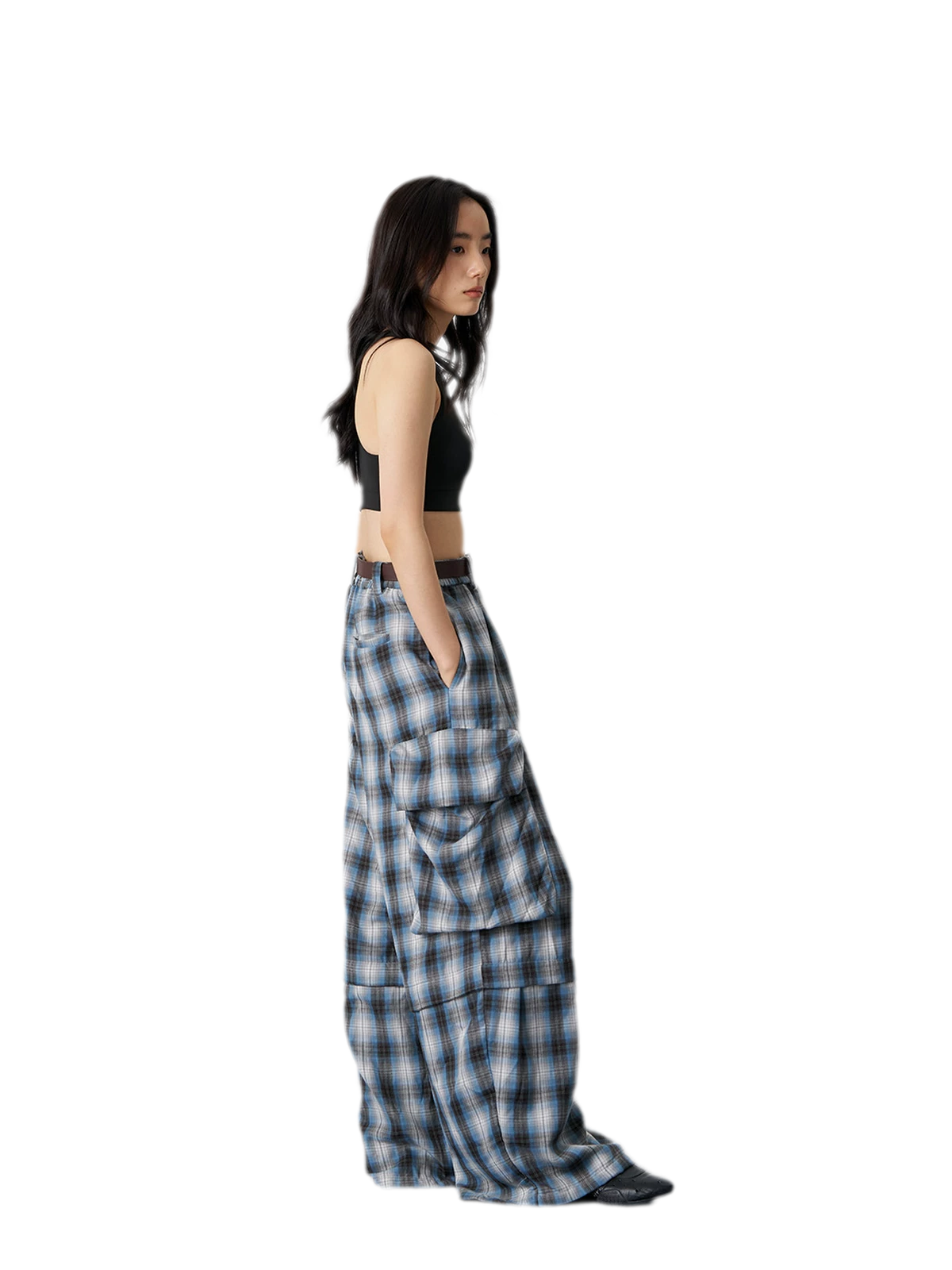 Yarn-Dyed Plaid Convertible Pants