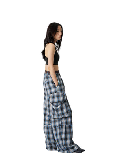 Yarn-Dyed Plaid Convertible Pants