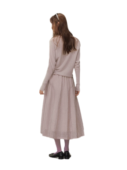 Ruffle Trim Knit Cardigan