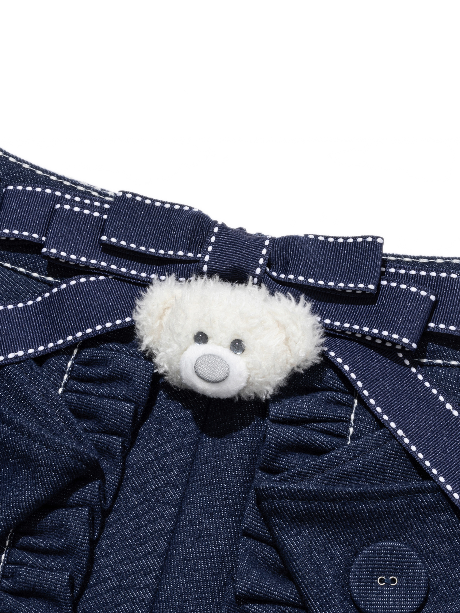 Bow Lace Denim Skort