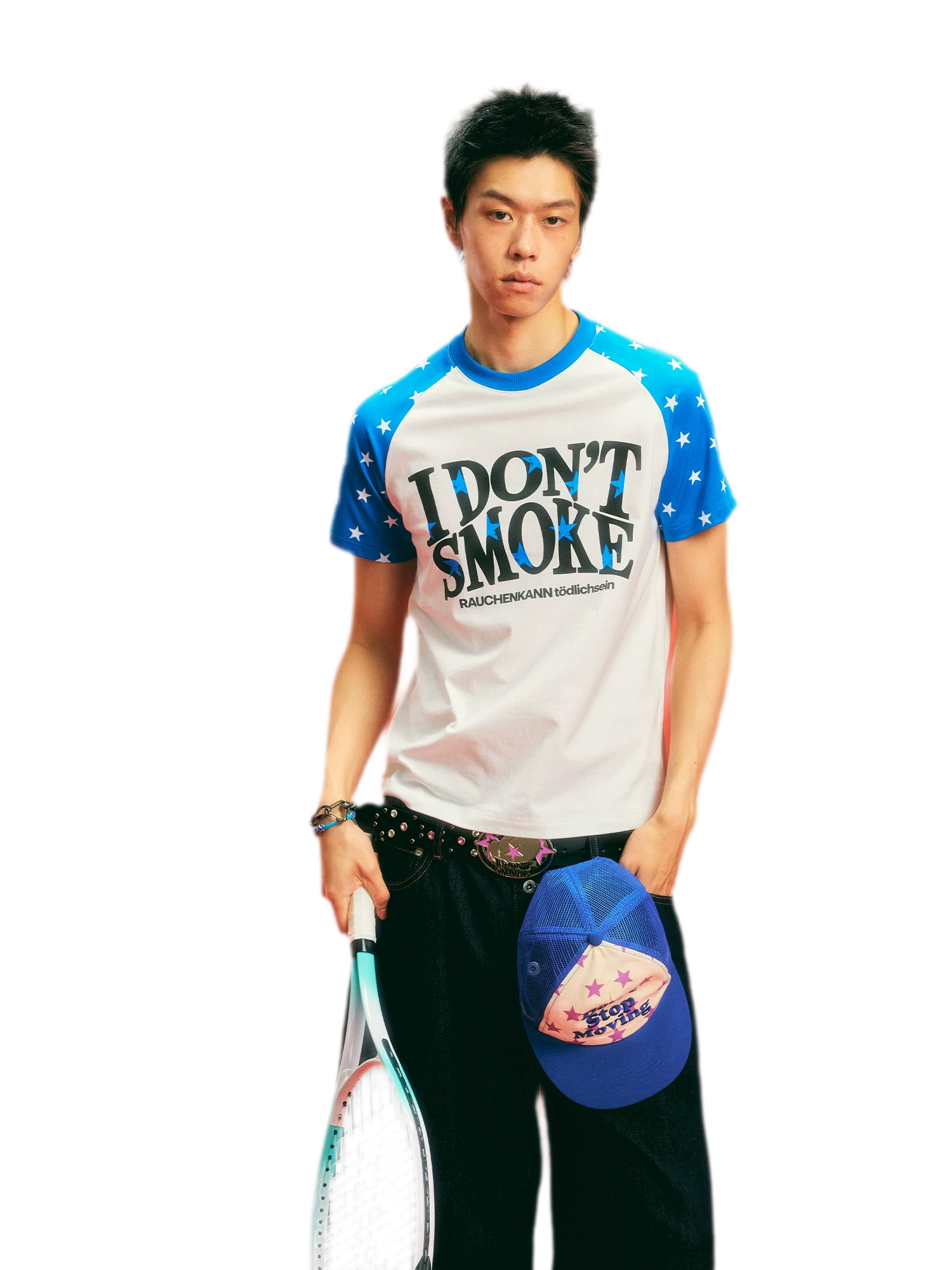Cotton Star Print T-Shirt