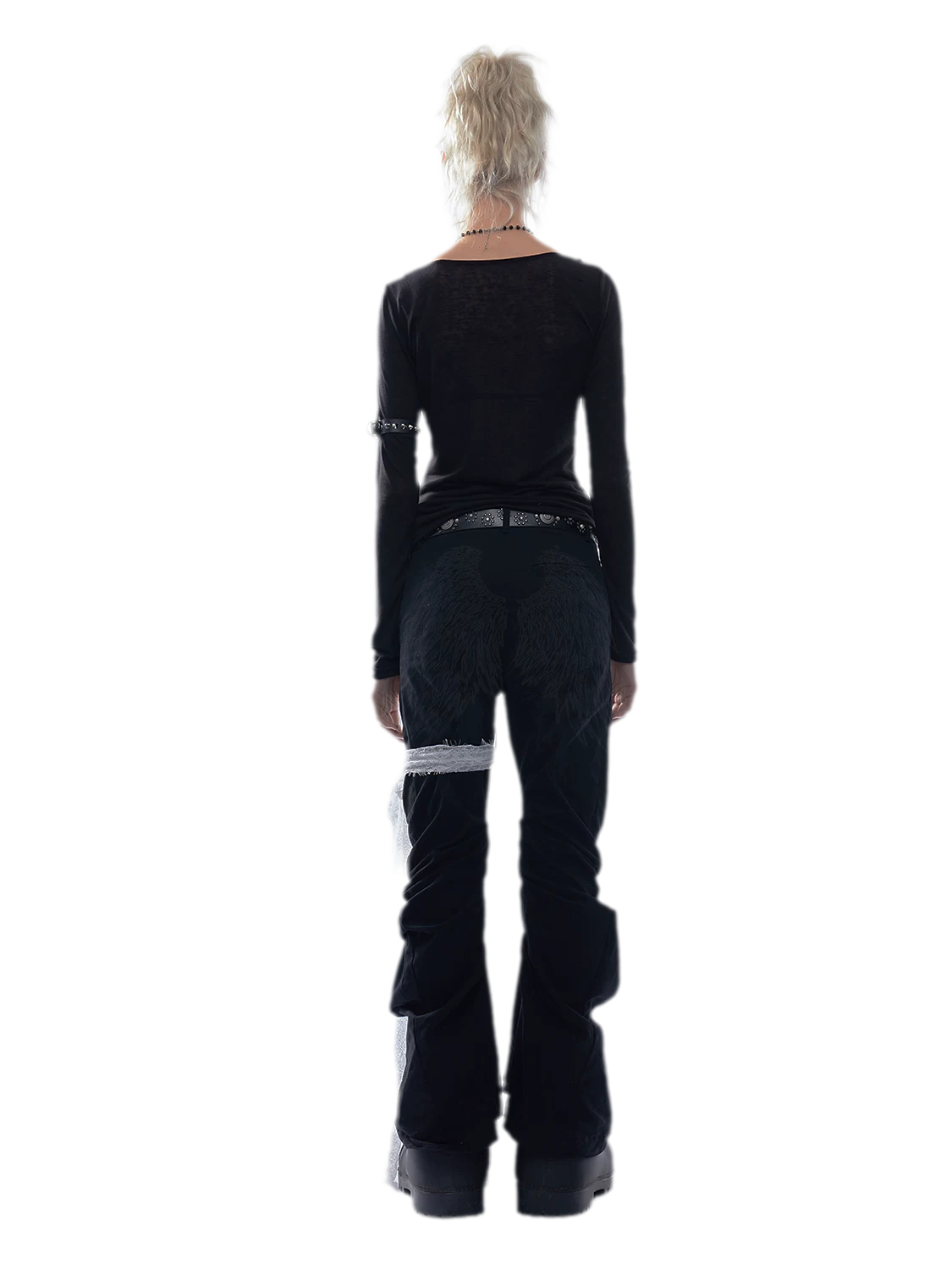 Printed Semi-Sheer Fitted Top