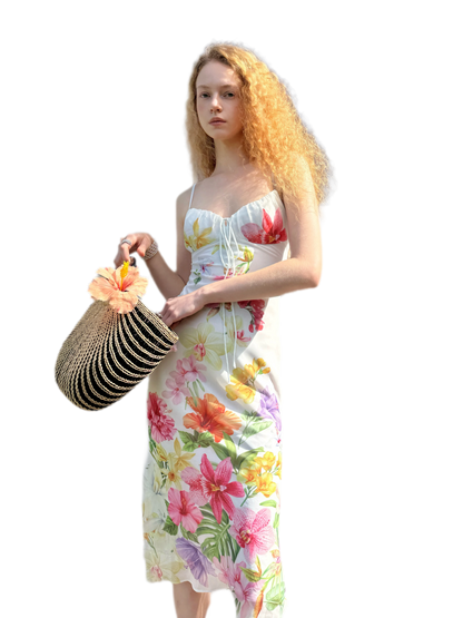 Hand-Painted Floral Camisole Dress