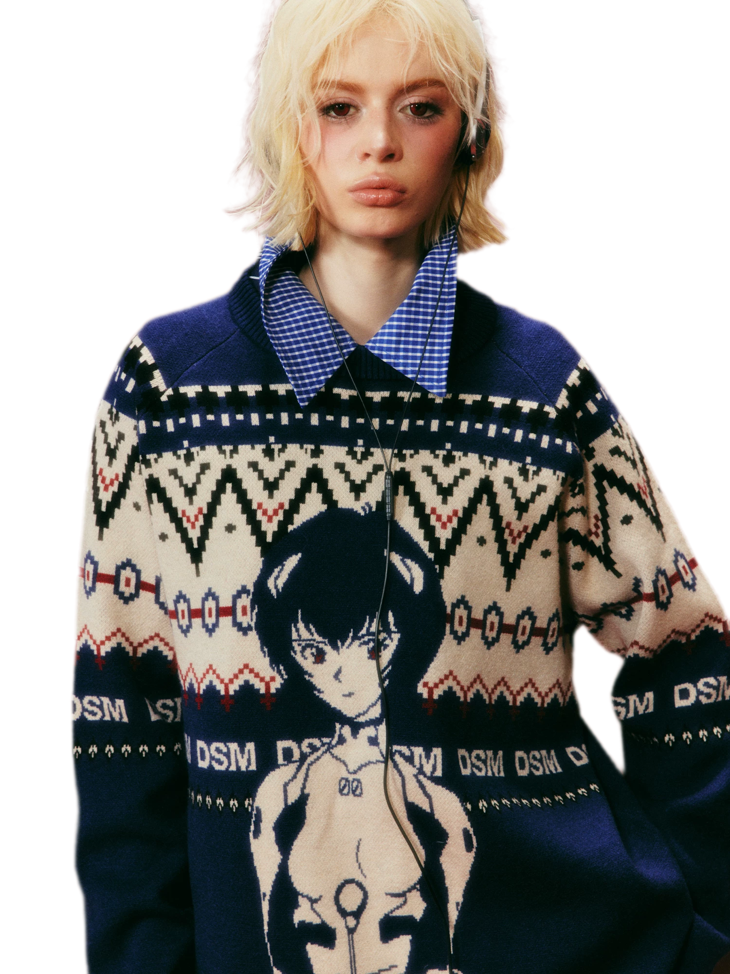Jacquard Relaxed Graphic Sweater
