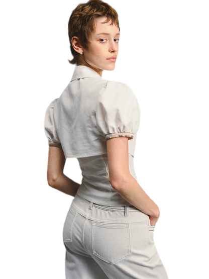 Collared Two-Piece Top