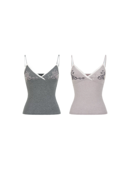 Beaded Lace Camisole Top