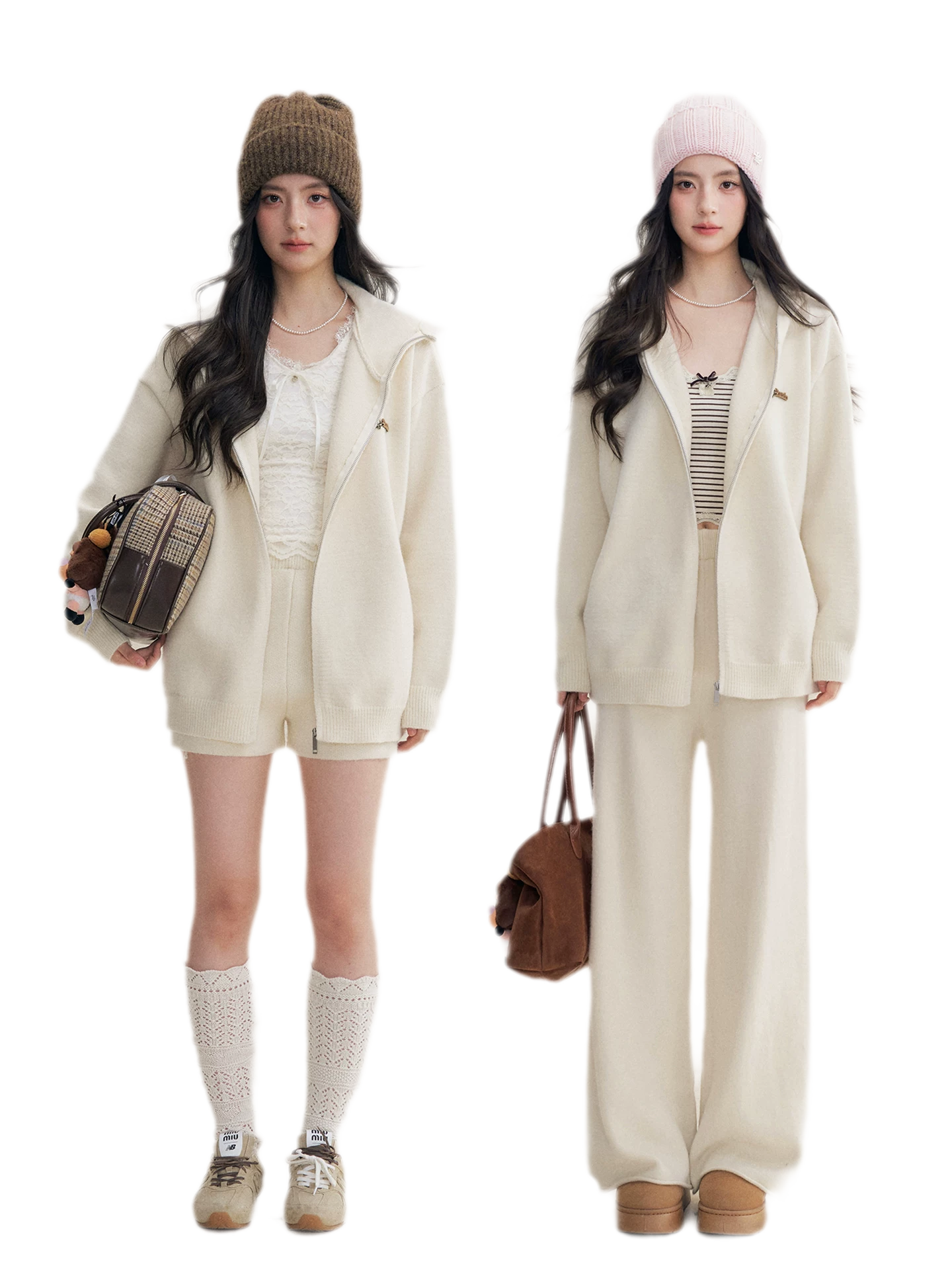 Cozy Knit Hoodie Set
