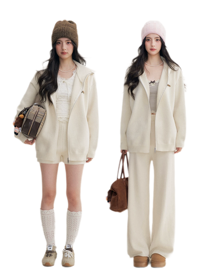 Cozy Knit Hoodie Set