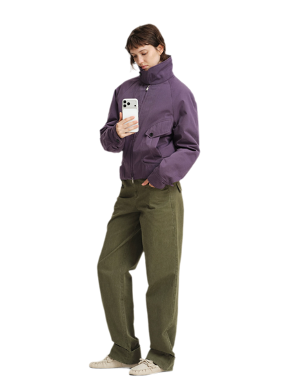 Veste utilitaire courte en coton